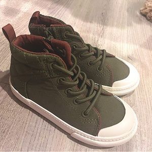 New Toddler Boy Size 8 Green High Top Shoes Old Navy Spring Summer